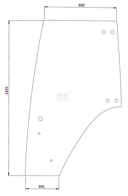 Fönster, höger (Fendt 117810030020) - Styrhytt och kaross - 8716106304219 - 1