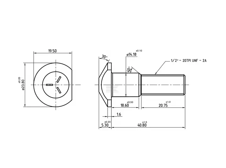 Hjulbult, passar Ford - Däck och fälgar - 8719607147309 - 1