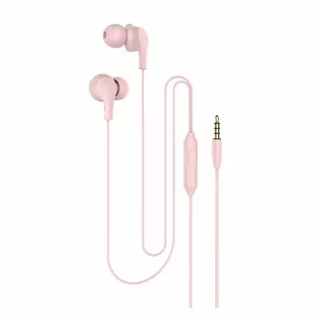 Hörlurar med mikrofon rosa - Mobiltelefontillbehör - 6430076521149 - 1