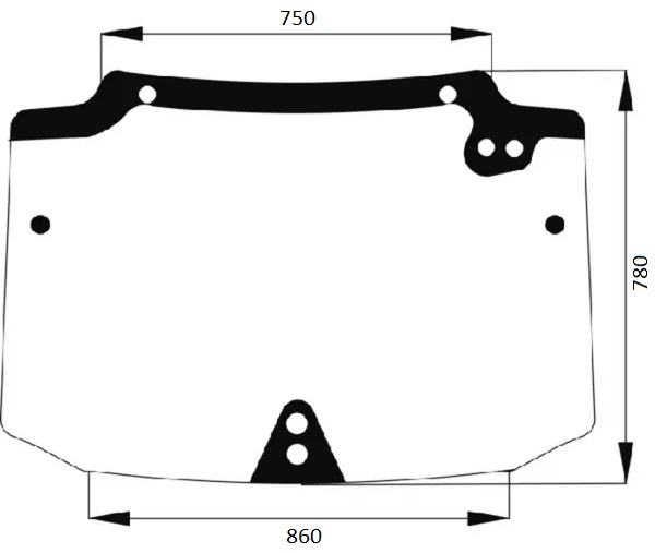 Bakruta, övre (CNH 44911502) - Hytt och kaross - 3660980058179 - 1