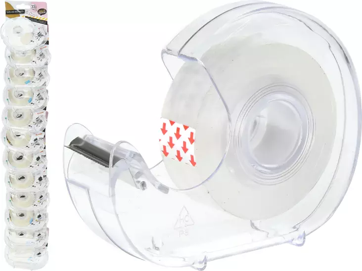 Klar tejprulle med hållare 12 st/fp - Kontorsmaterial - 8719987152719 - 1