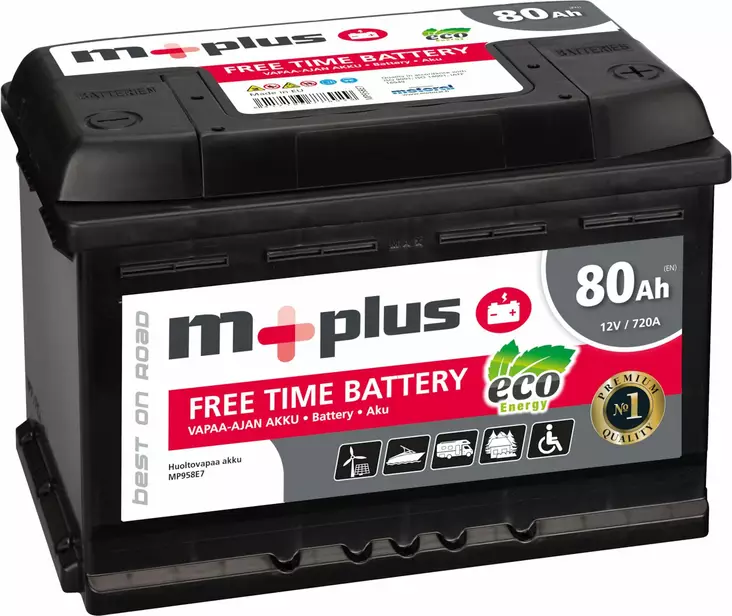Fritidsbatteri 80 Ah 720A - Startbatterier - 6417196778929 - 1