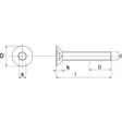 Sänkskruv sexkantshuvud M4 x 8 mm 8.8 25 st - Bultar och muttrar, metrisk gänga - 8716106796625a - 2