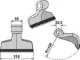 Hammarslagblad PTA-belagt 55/150 mm - Slåttermaskiner - CK1170C - 2