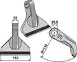 Hammarskydd PTA-belagt 22/110 mm - Slåttermaskiner - CK4750C - 2