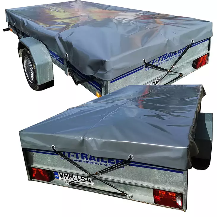 Grön PVC-skydd för släpvagn 195x340 cm - Överdrag, presenningar - svm0000002703c - 1