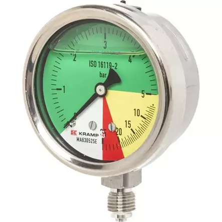 Tryckmätare Ø 63 mm 0-5-20-25 1/4" - Tryckmätare - MA630525E - 1