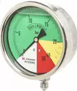 Tryckmätare Ø 100 mm 0-20-40-60 1/4" BSP anslutning nedåt - Tryckmätare - MA1002060E - 1