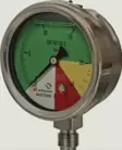 Tryckmätare Ø 63 mm 0-20-40-60 1/4" BSP anslutning nedåt - Tryckmätare - MA632060E - 1