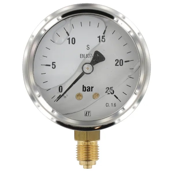 Tryckmätare 0-25 bar 1/4" - Tryckmätare - MA6325L04SSGF - 1
