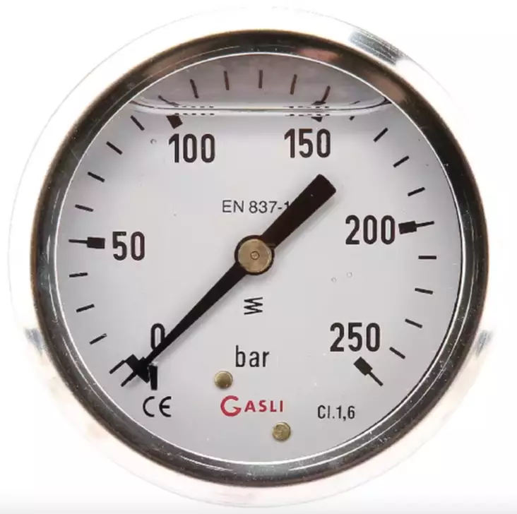 Tryckmätare 63mm 0-10bar 1/4" baksidan - Tryckmätare - MA6310B04SSGF - 1