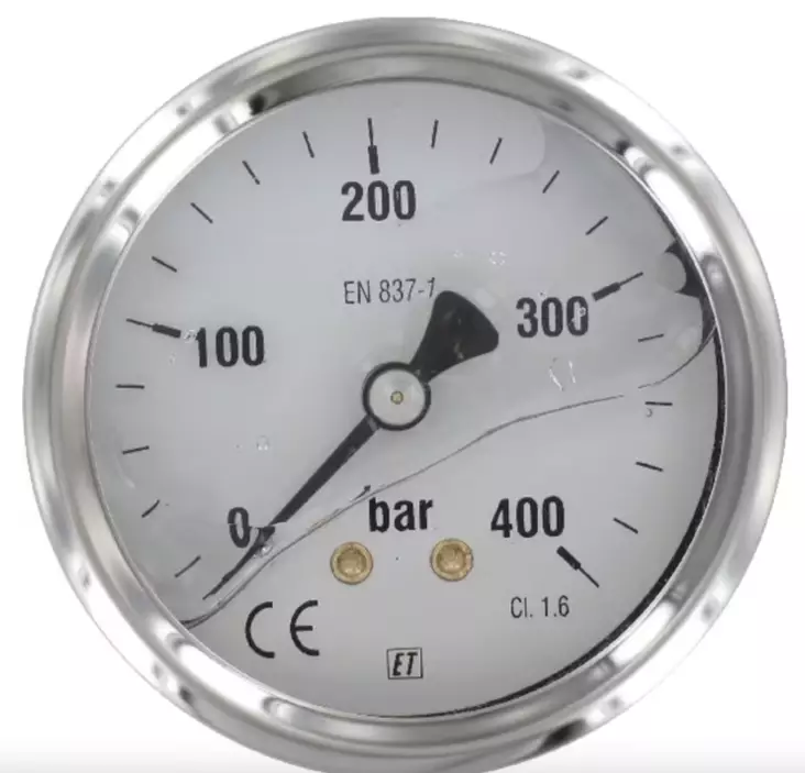 Tryckmätare 63mm 0-400bar 1/4" baksidan - Tryckmätare - MA63400B04SSGF - 1