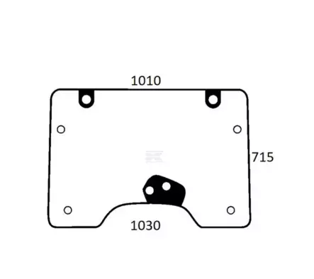 Öppningsbar vindruta övre, passar Deutz-Fahr - Hytt och kaross - 001422910N - 1