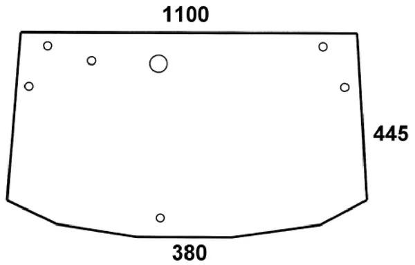 Bakglas, övre (Fendt 294812051010) - Styrhytt och kaross - 294812051010N - 1