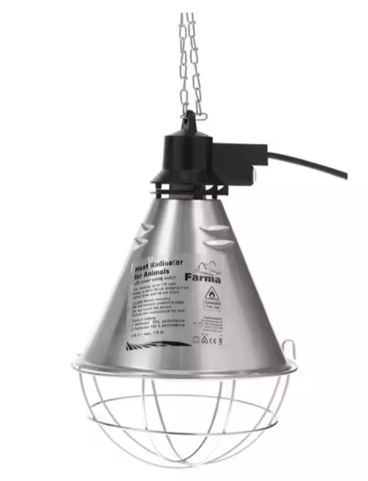 Infraröd värmelampa med 2,5 m kabel - Djurskötselutrustning - 22281KER - 1